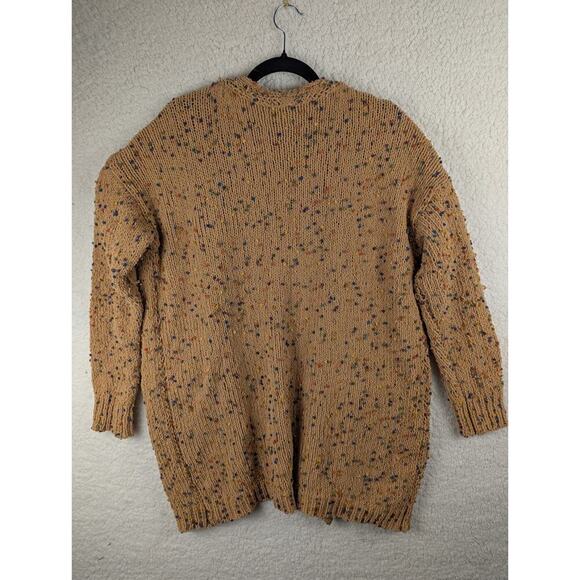 Entro Open Front Sweater Cardigan Brown Pastel - Large - Picture 5 of 8